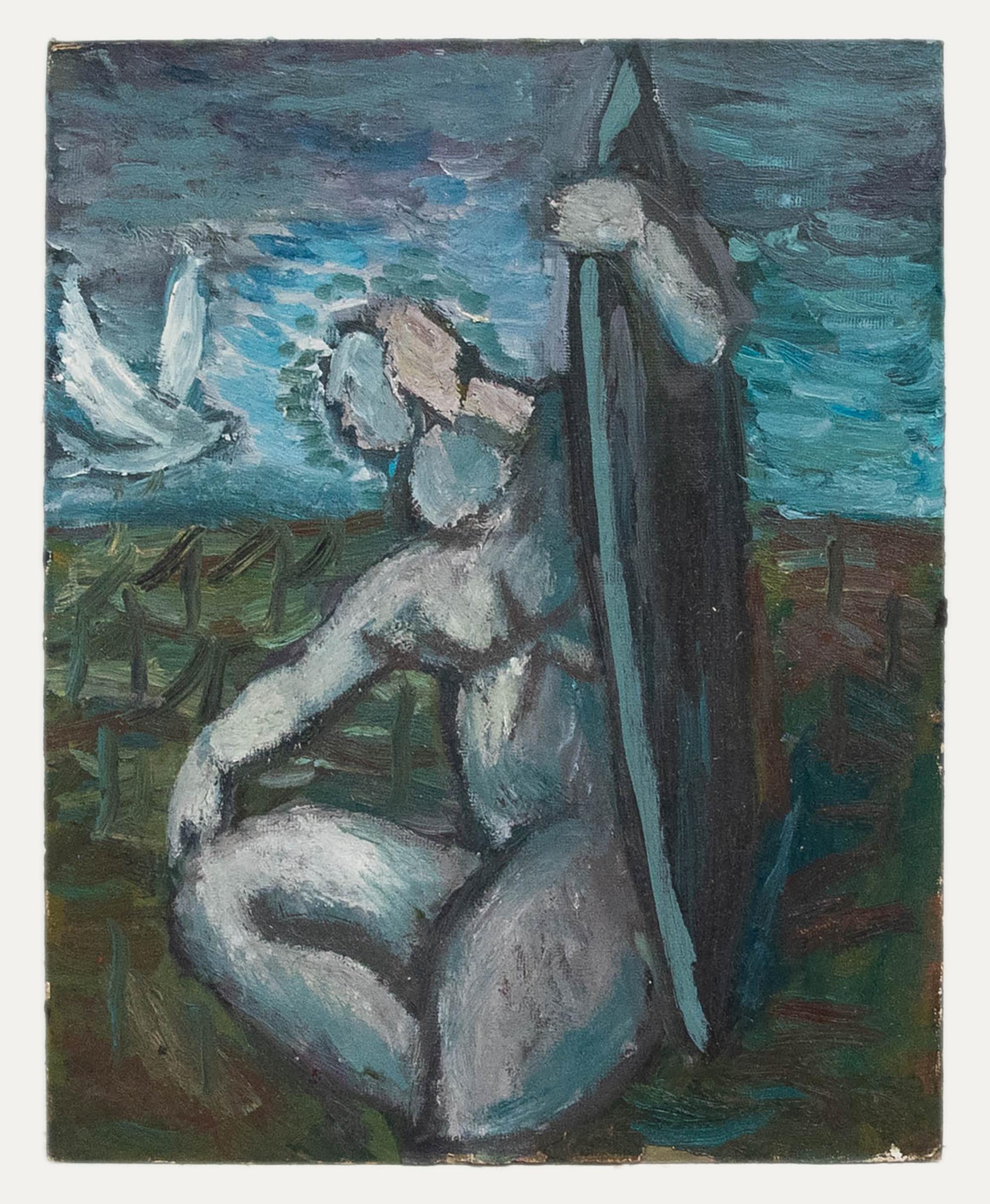 Ivan Bray (geb. 1967) - 20. Jahrhundert Öl, Surfen – Painting von Unknown
