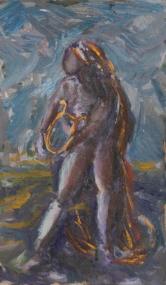 Ivan Bray (né en 1967) - 20e siècle Huile, The Child