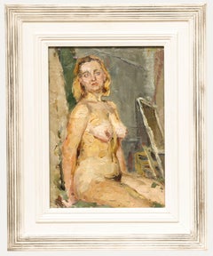 Ivan Kozlov - Framed 20th Century Oil, Nude in the Studio
