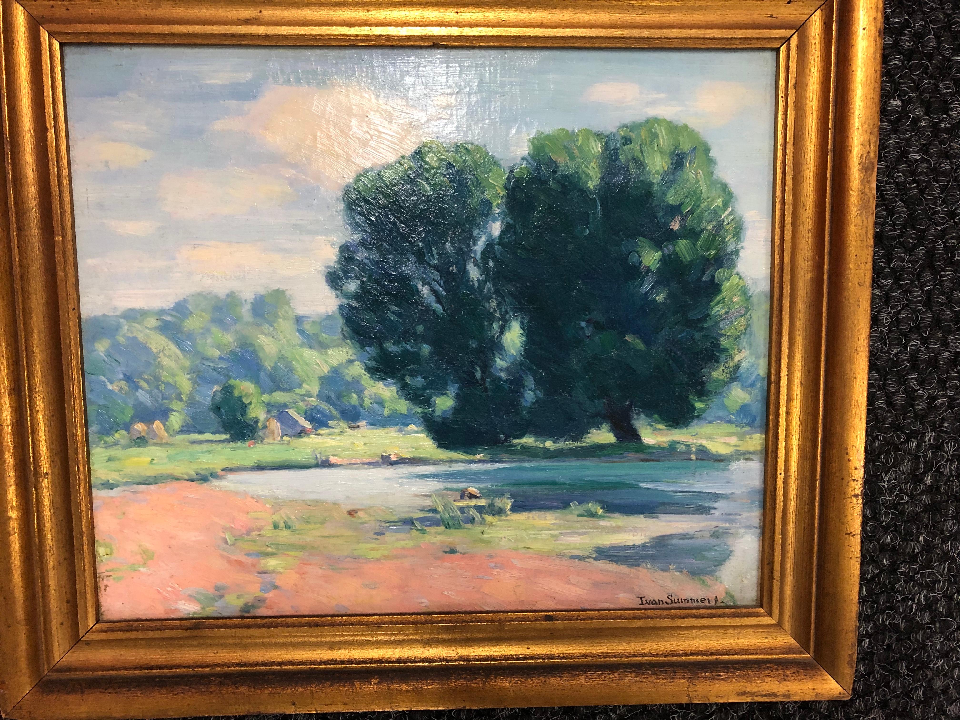 Unknown Landscape Painting - Ivan Summers "Near Neosho Missouri"