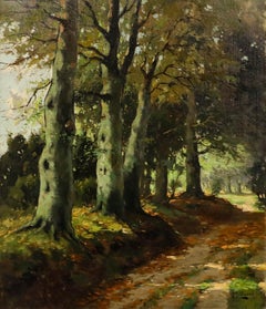 J. Bellaerd - Framed Mid 20th Century Oil, The Beech Avenue