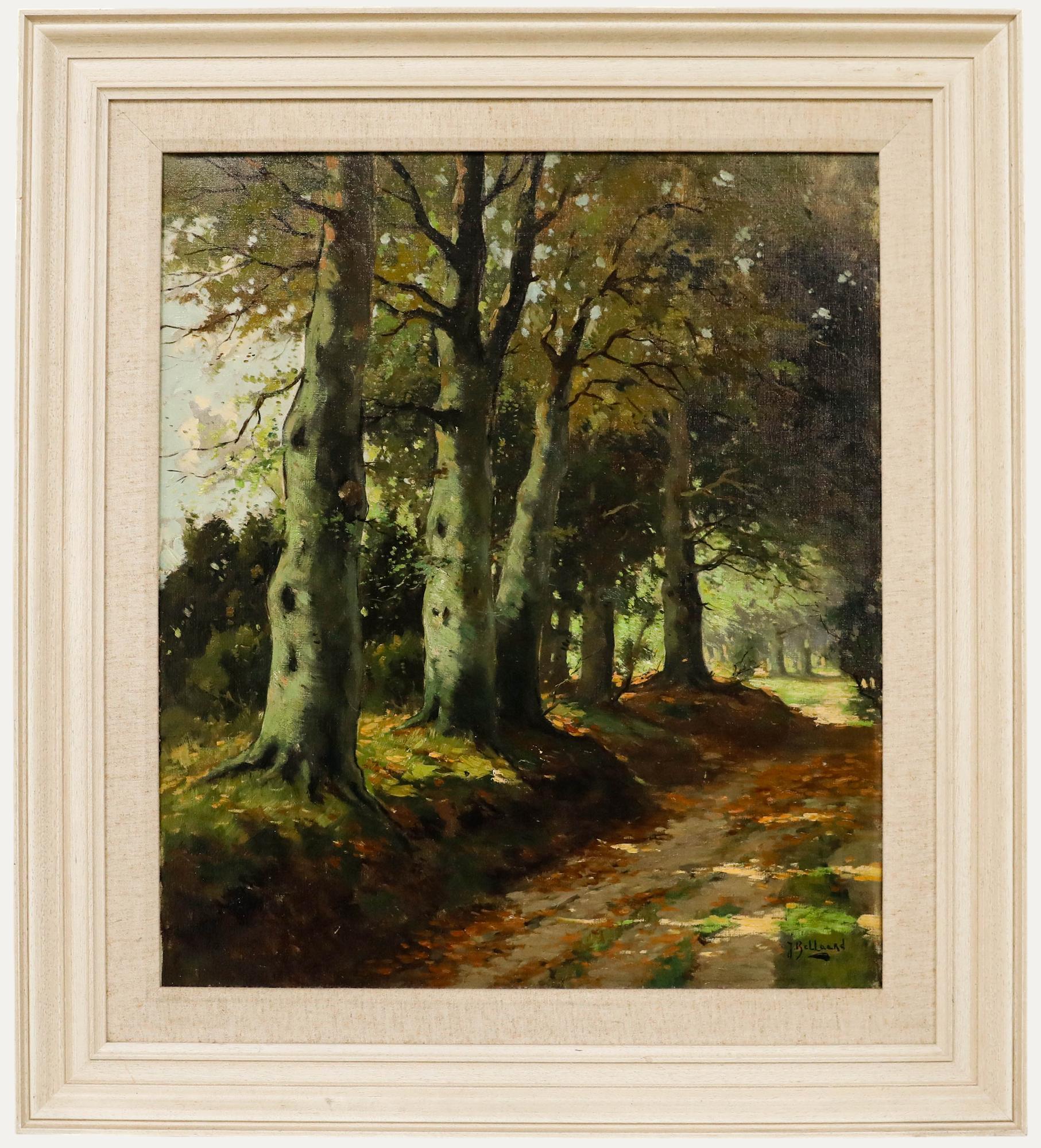 J. Bellaerd - Framed Mid 20th Century Oil, The Beech Avenue
