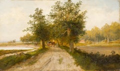 J. Biron - Dutch School Early 20th Century Oil, Horse and Cart