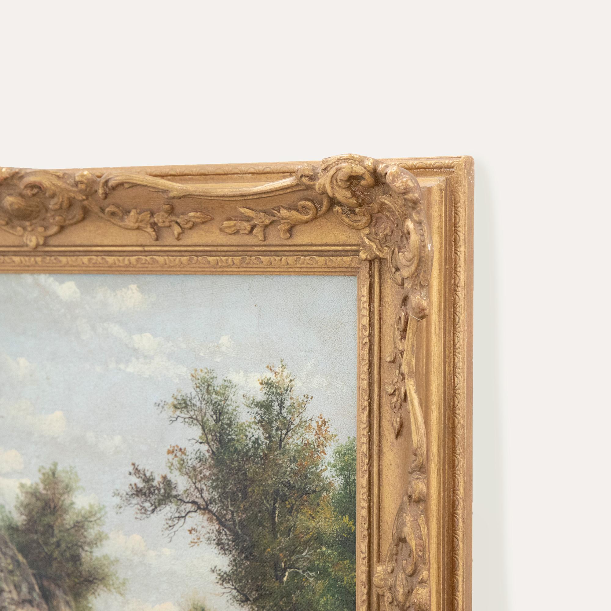 J. Brooker  - 1885 Olio, Snitterfield vicino a Warwick 2