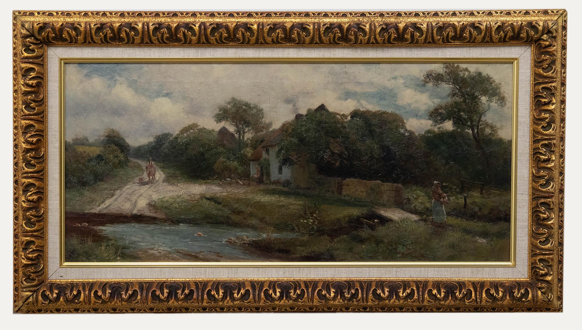 J. C. Morley - Framed Early 20th Century Oil, Country Cottage Scene