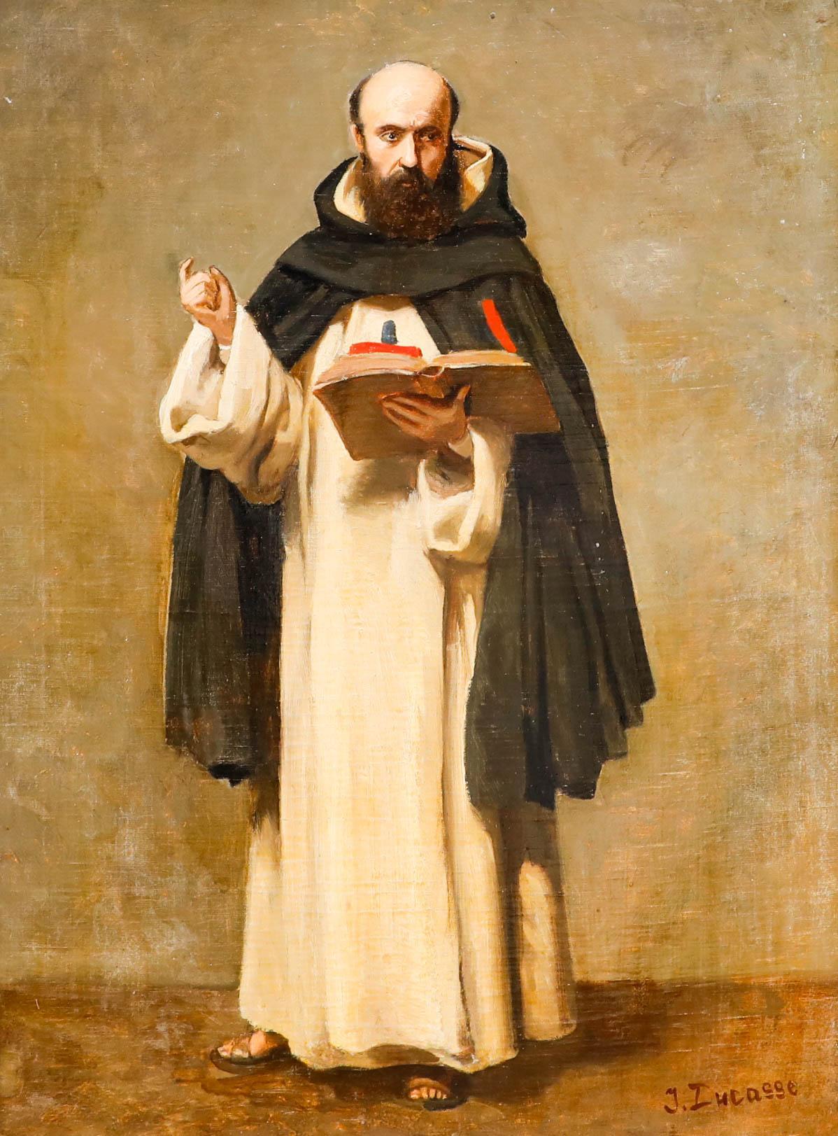 J. Ducasse - Óleo de la escuela francesa de finales del siglo XIX, El monje predicador - Painting de Unknown
