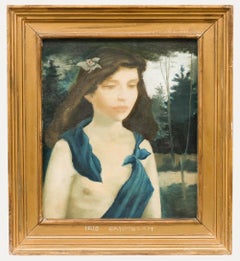 J. Hanning-Lee - Framed Mid 20th Century Oil, Portrait of Iris Sanmugam