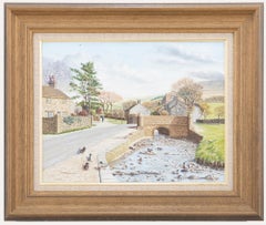 J M Spencer - Framed 20th Century Oil, Downham, Nr. Clitheroe