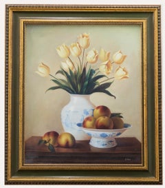 J. Rees - Contemporary Oil, Tulips and Peaches