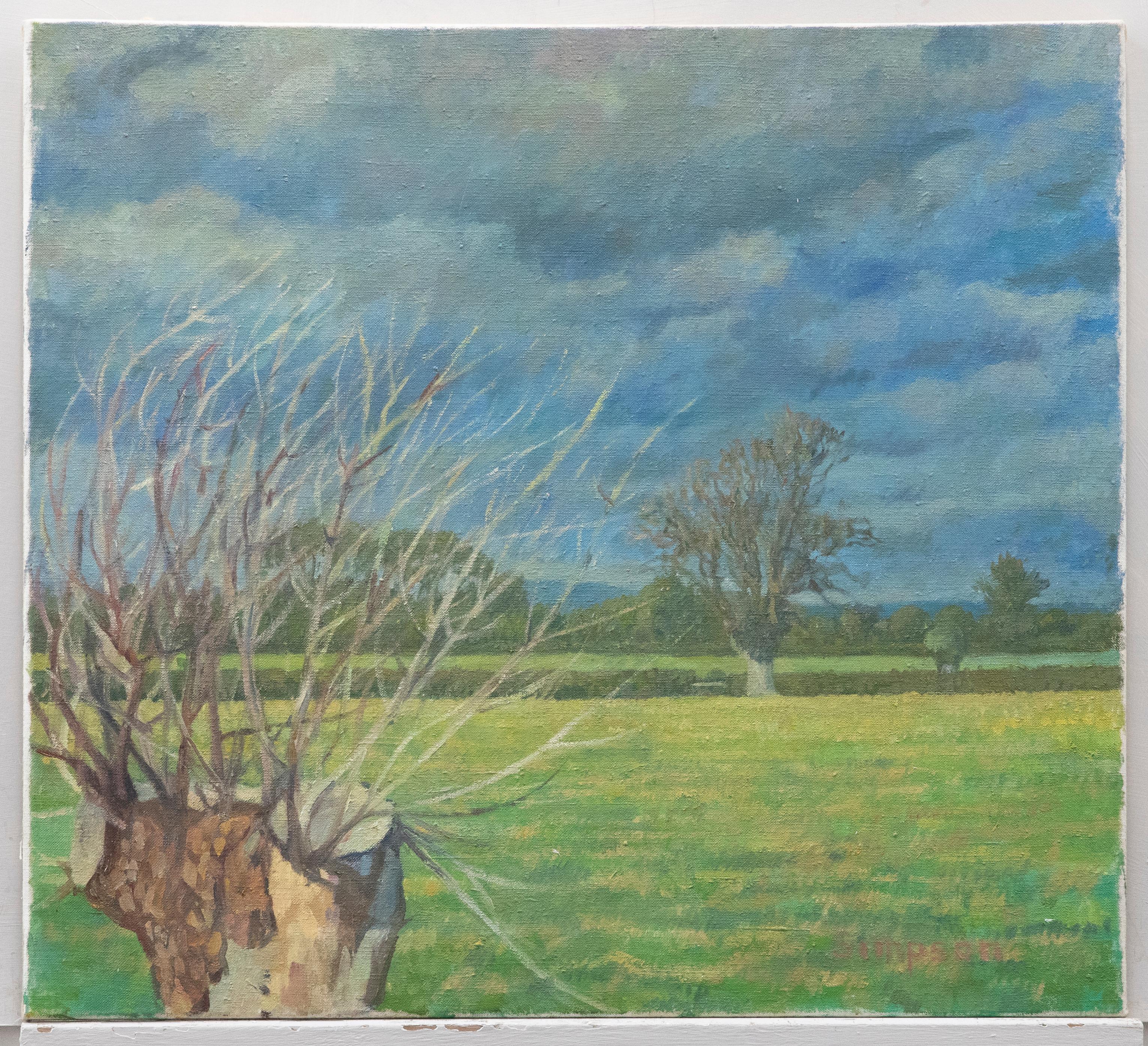 J. Simpson – Ölgemälde des 20. Jahrhunderts, neue Shoots – Painting von Unknown