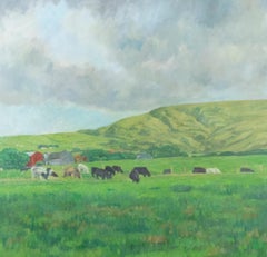 J. Simpson - Contemporary Oil, Grazing Cattle