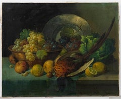 J. Urban - Late 19th Century Oil, Still Life, Fruit & a Pheasant