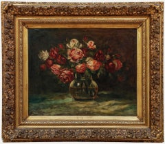 J. Vincken - Framed Mid 20th Century Oil, Bouquet de Fleurs