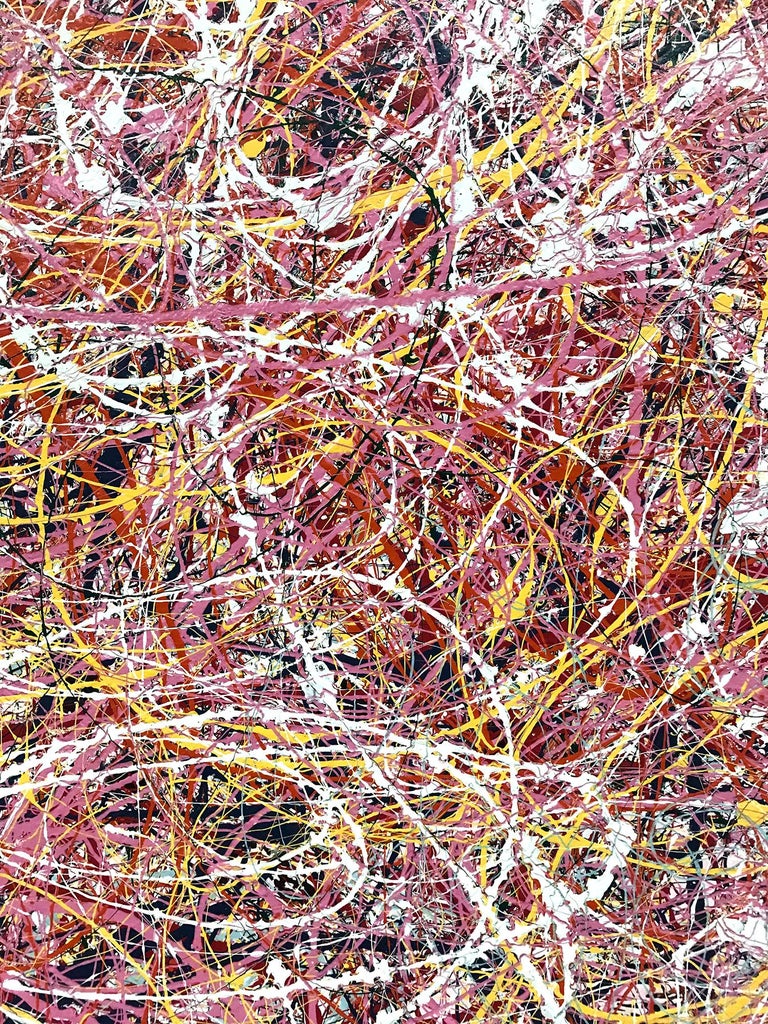 Unknown - Jackson Pollock Style Abstract Expressionist Colorful