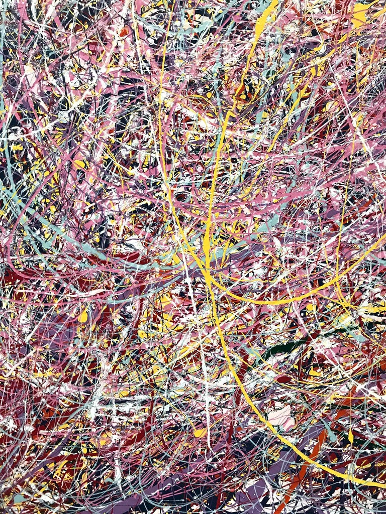 Unknown - Jackson Pollock Style Abstract Expressionist Colorful