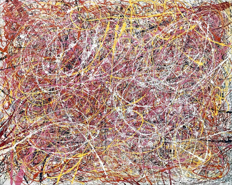 Unknown Jackson Pollock Style Abstract Expressionist Colorful
