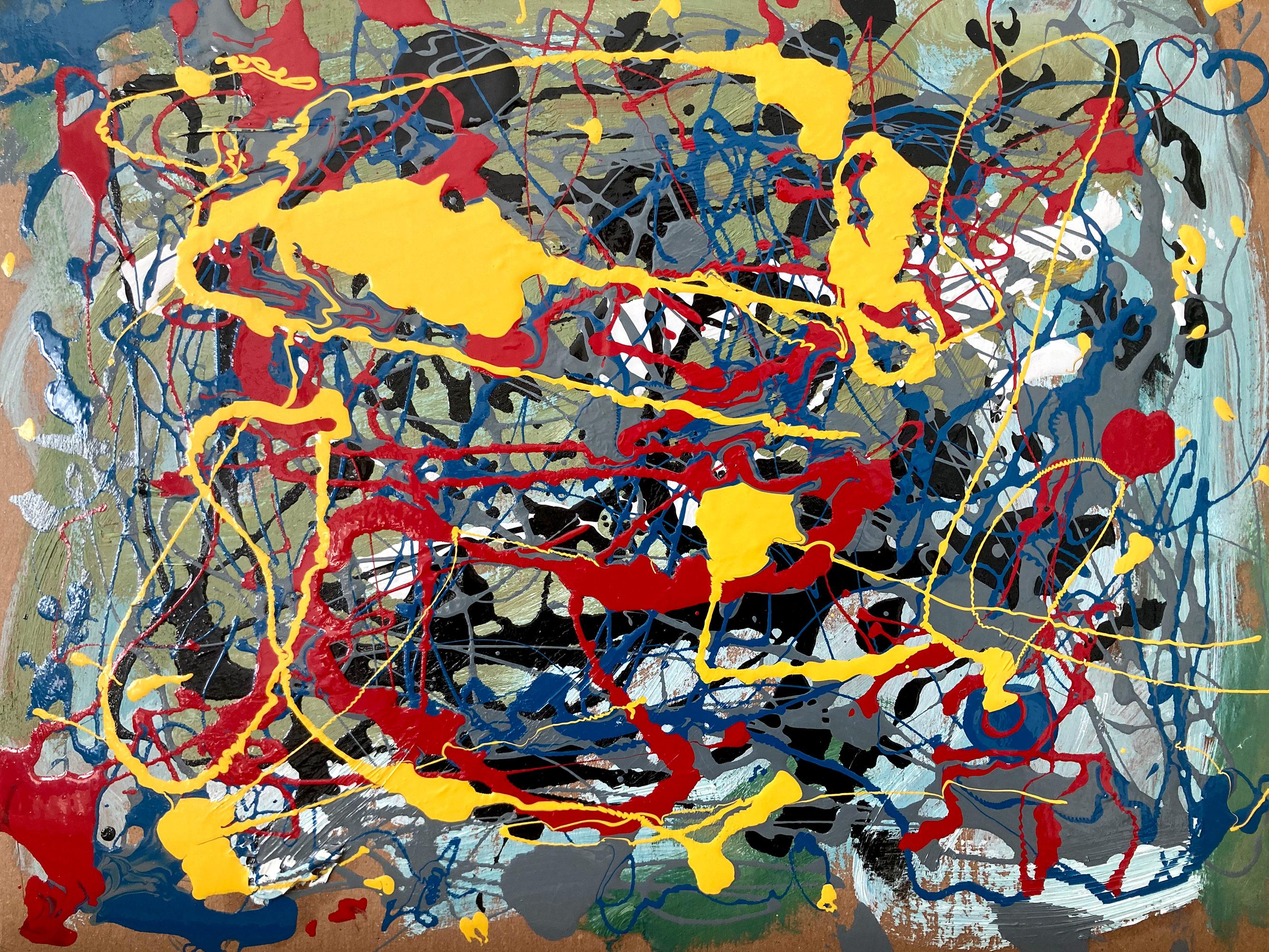 Unknown - "Untitled" Jackson Pollock Style Abstract Expressionist ...