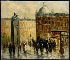 Jacob London (1872-1953) - Early 20th Century Oil, Parisian Street Scene