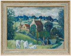 Jacqueline Clough - Framed Contemporary Oil, Stalbridge Landscape
