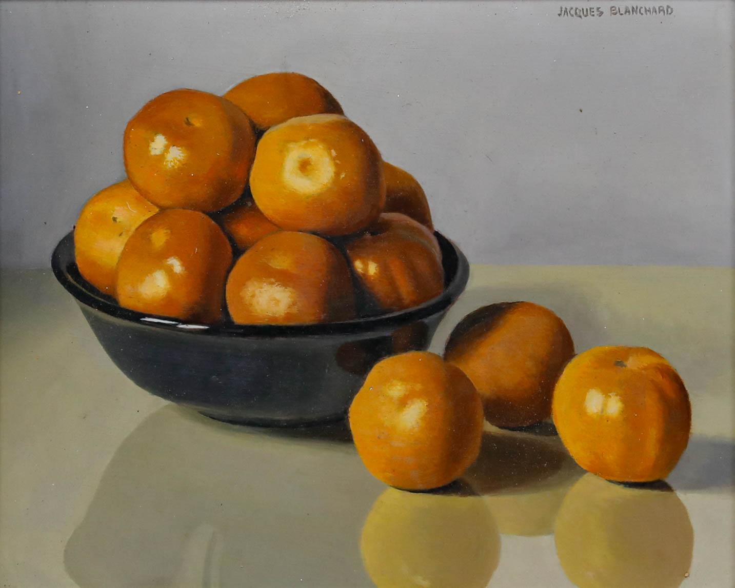 Jacques Blanchard (1912-1992) - 20th Century Oil, Still Life with Clementines - Painting by Unknown