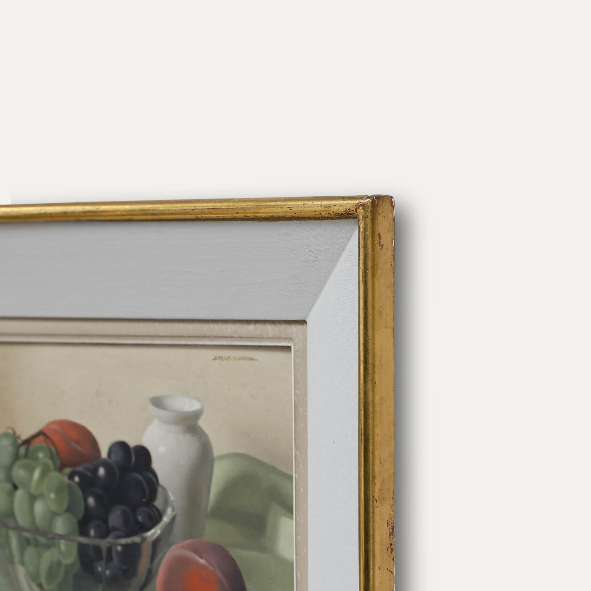 Jacques Blanchard (1912-1992) - 20th Century Oil, Still Life with Grapes For Sale 1