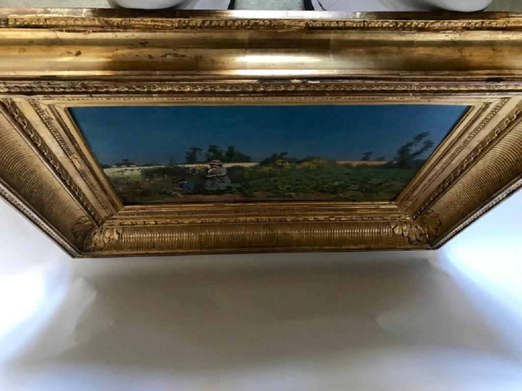 Jacques Eugène Feyen Enfants Cueillant Les Fleurs. im Angebot 3