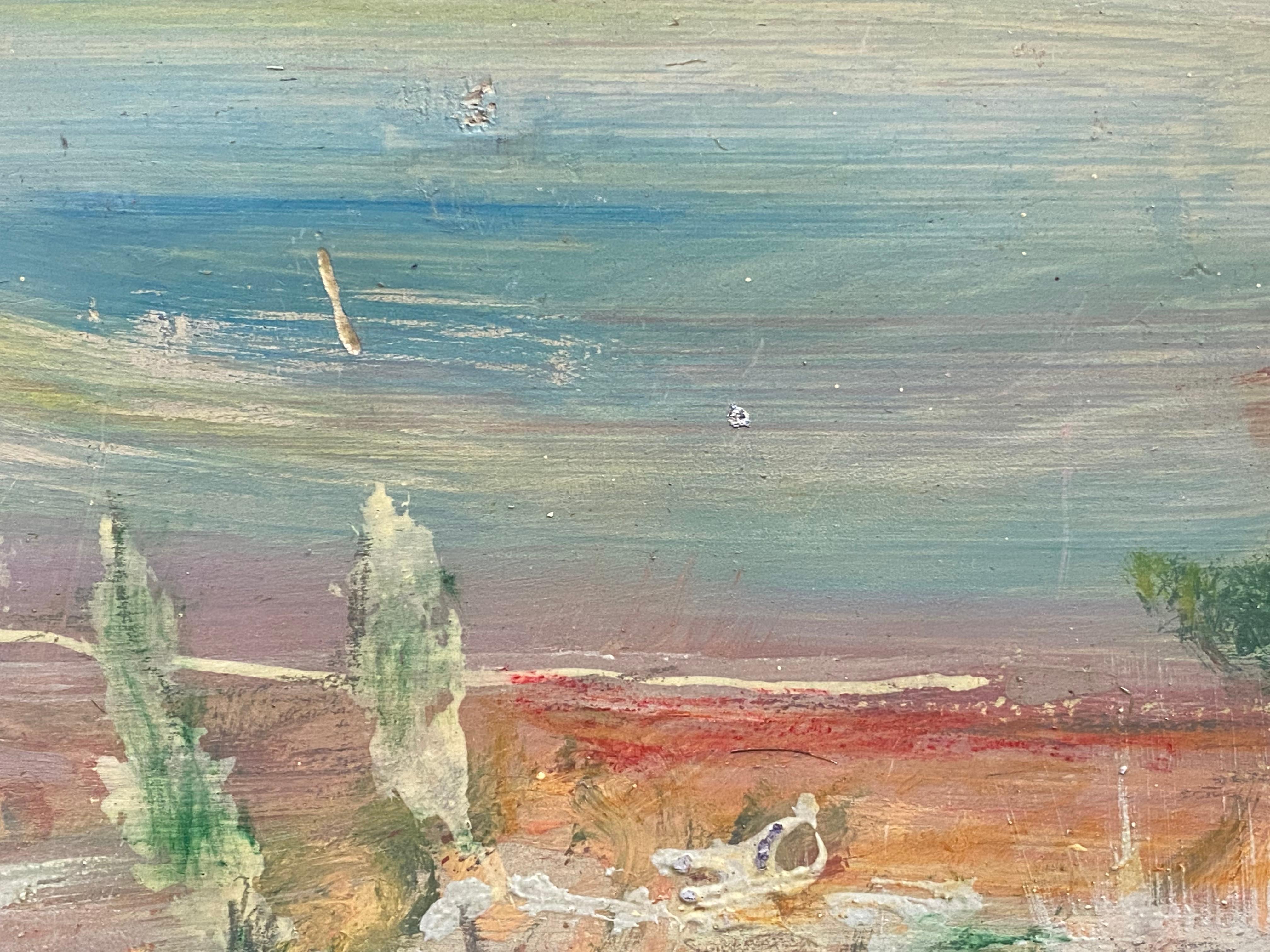 Jacques Pinon, pintura al óleo de paisajes expresionistas franceses - Landscape Painting Gris de Unknown