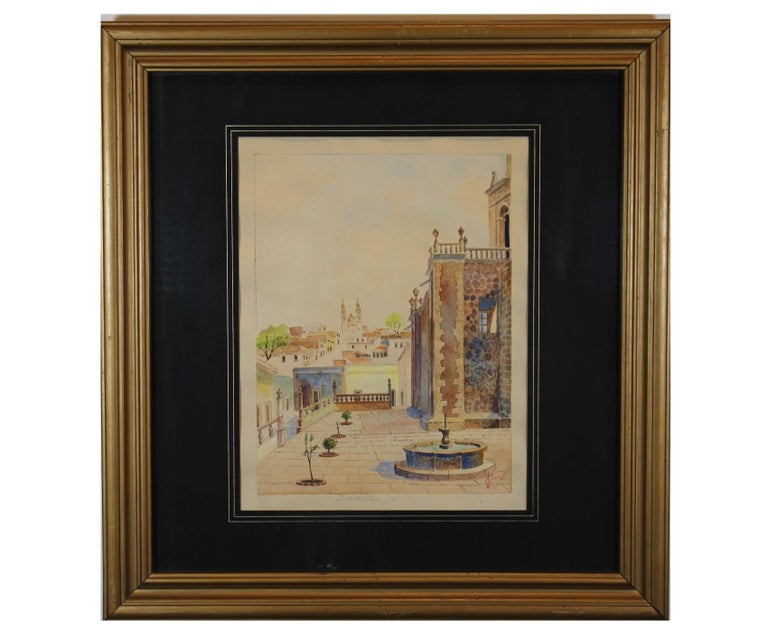 Unknown "Jalostotitlan" Plaza View in Jalisco, Mexico at 1stDibs