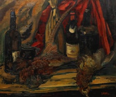James Arundel (1875-1960) - Mid 20th Century Oil, Still Life with Wine Bottles