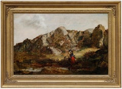 James Eckford Lauder (1811-1869) - Mid 19th Century Oil, Lovers in the Moors