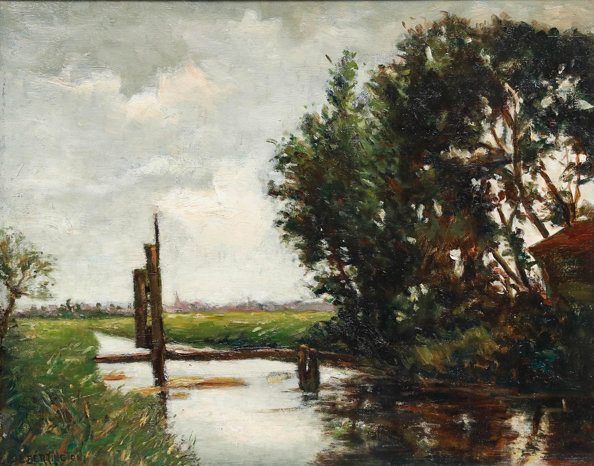 James Edward Berrington (1896-1989) - 1947 Huile, Sloot by the Weir - Painting de Unknown