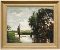James Edward Berrington (1896-1989) - 1947 Oil, Sloot by the Weir