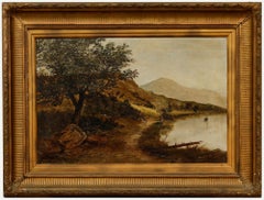 James Edwards (1820-1888) - Olio della fine del XIX secolo incorniciato, Il sentiero laterale del Loch