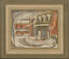 James Gordaneer (b.1933) - 1954 Oil, Winter Street Scene