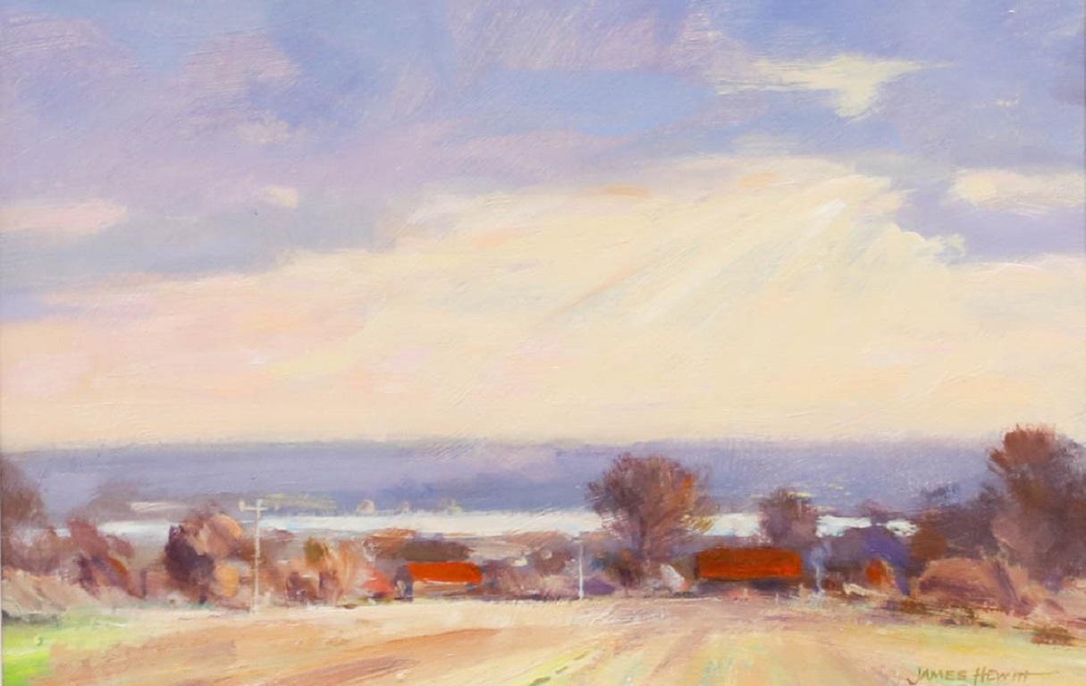 James Hewitt (geb. 1934) - 20. Jahrhundert Öl, November-Landschaft – Painting von Unknown