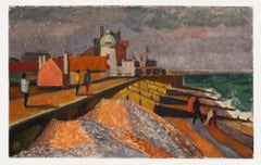James T. A. Osborne - 1960 Oil, Stormy Weather In Aldeburgh