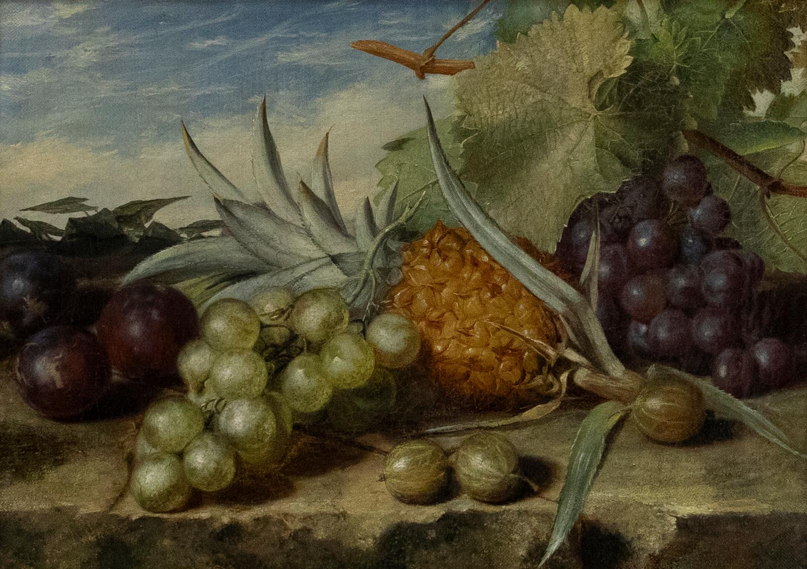 James Tibbits - Framed 1866 Oil, Still Life of Fruit - Painting by Unknown