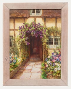 James Townshend RBA (1869-1949) - Early 20th Century Oil, The Cottage Doorway