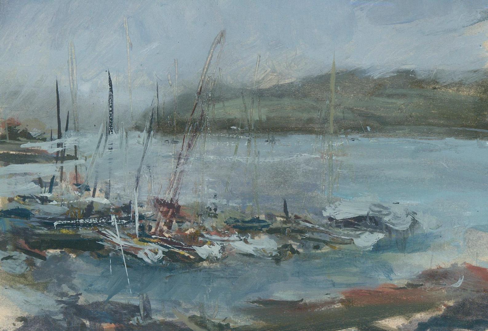 Jamie Boyd (b.1981) - Contemporary Oil, Study Of Falmouth - Painting by Unknown
