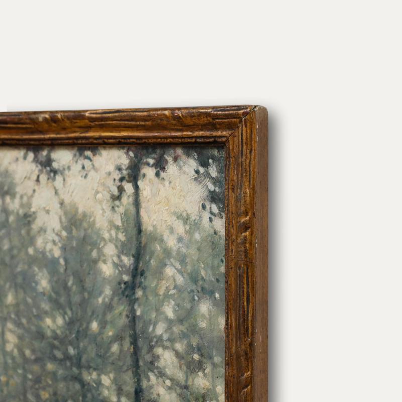 Jan Arie Versteeg (1877-1927) - Óleo enmarcado, Cabañas de paja en un bosque en venta 1