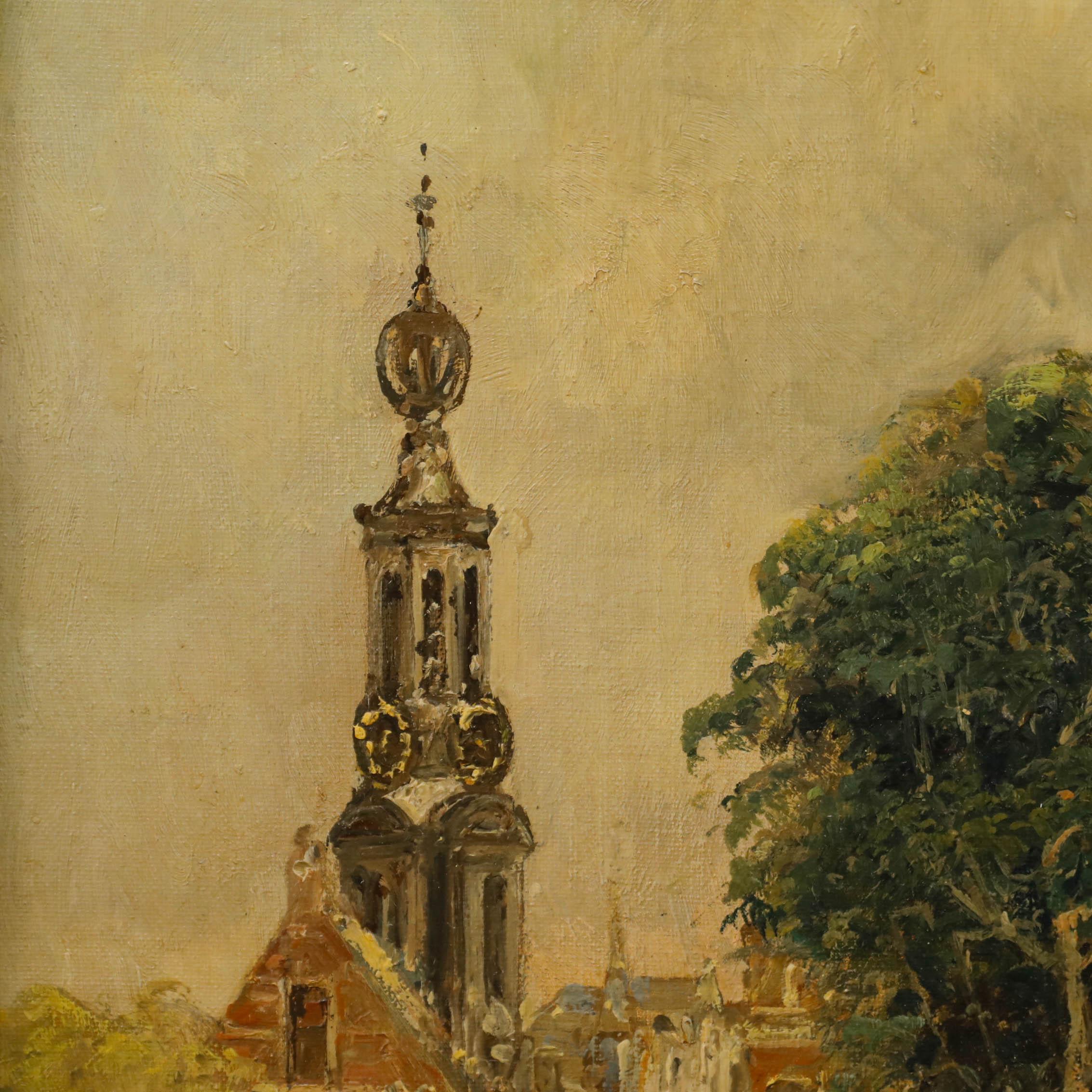 Jan de Vogel Olandese (1909-1984)  - 1956 Olio, Culemborg, Paesi Bassi in vendita 1