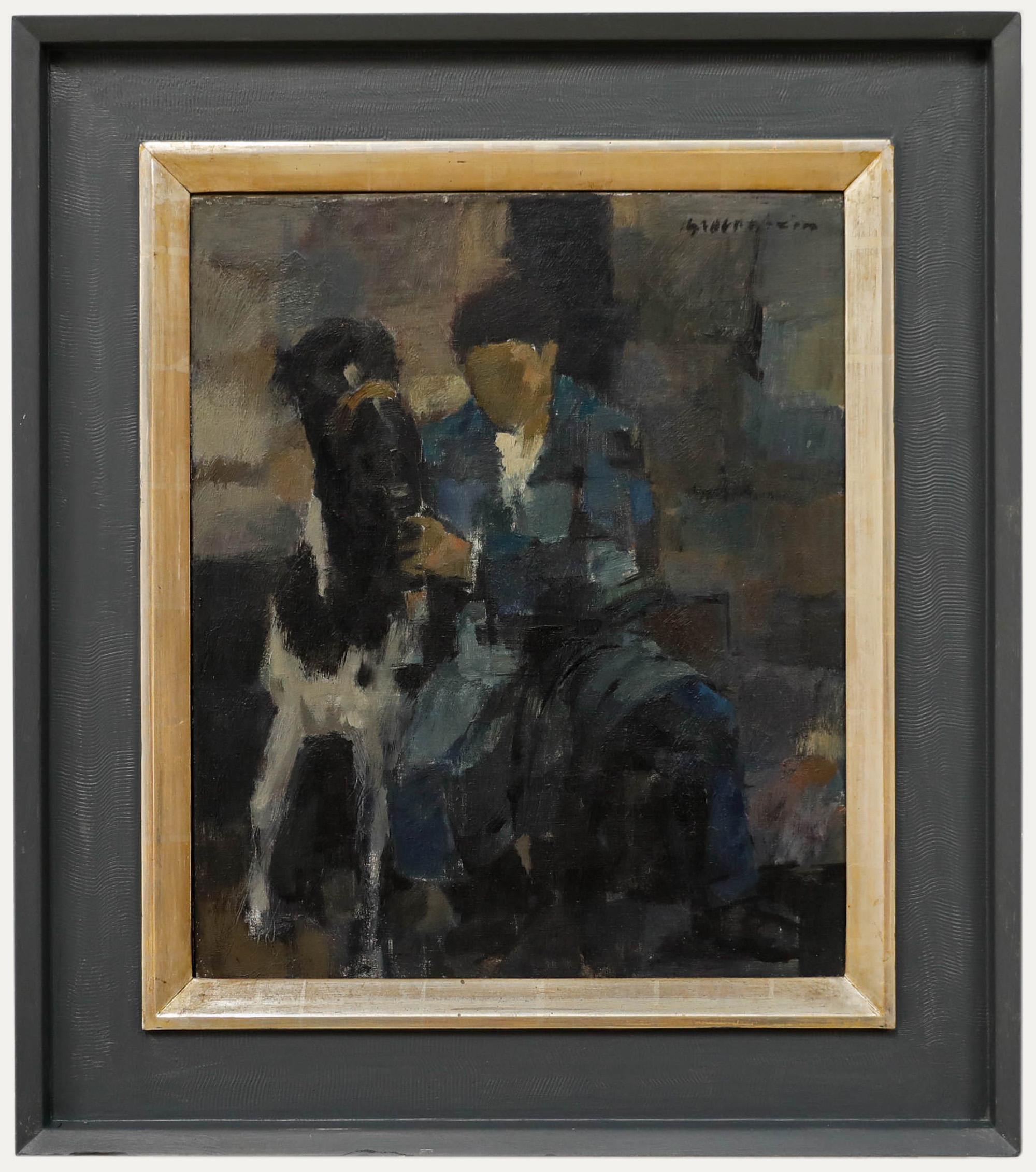 Jan Groenestein (1919-1979) - Gerahmtes Ölgemälde aus der Mitte des 20. Jahrhunderts, The Farrier