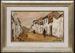Jan Korthals (1916-1972) - Framed 20th Century Oil, Figure in a Street