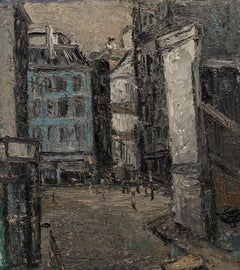 Jan Michiels - Framed Mid 20th Century Oil, Dutch Street Scene