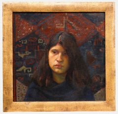 Vintage Jane Bond (b.1939) - 20th Century Oil, Girl and Tapestry