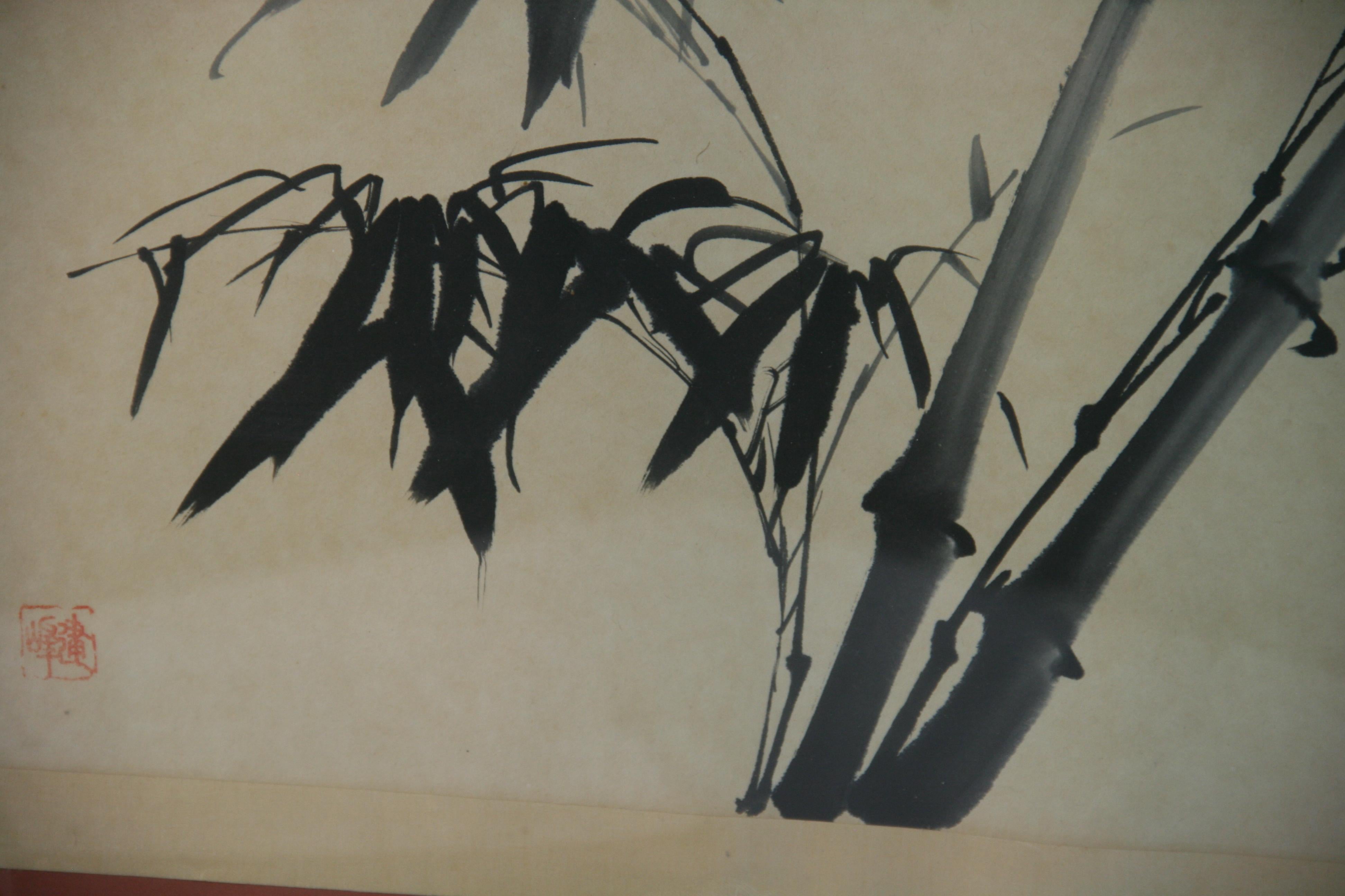 Bambú japonés Pintura con tinta china en venta 2