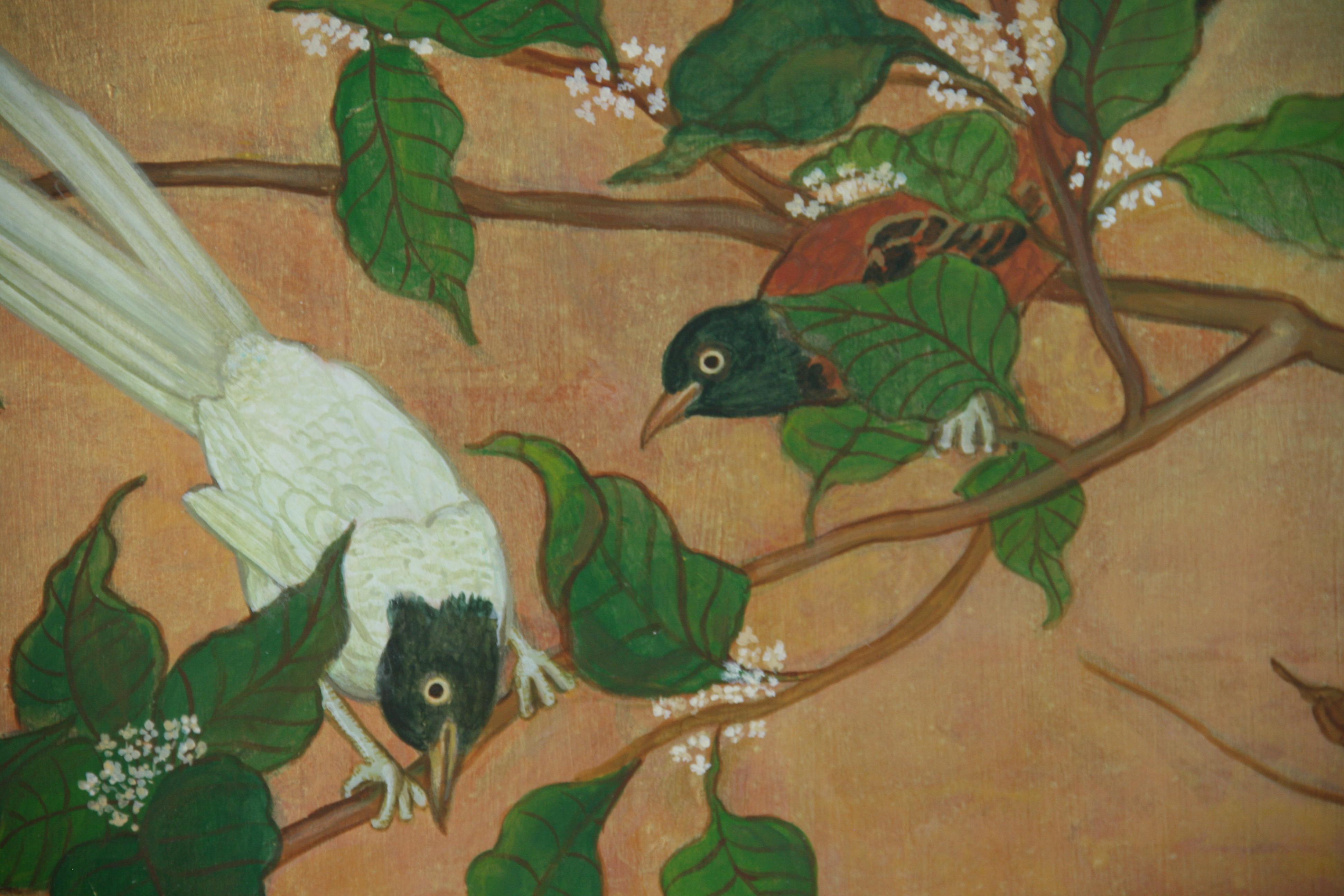 Mujer japonesa  Flautista con pájaros en venta 4