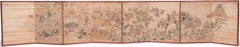 Japanese Festival Folding Screen, Paint on Paper