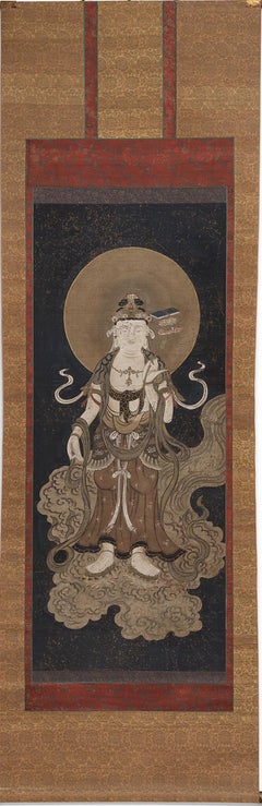 Japanese Hanging Scroll of the Goddess of Mercy, c. 1800