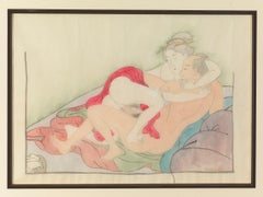 Couple Intertwined Japanese Shunga
